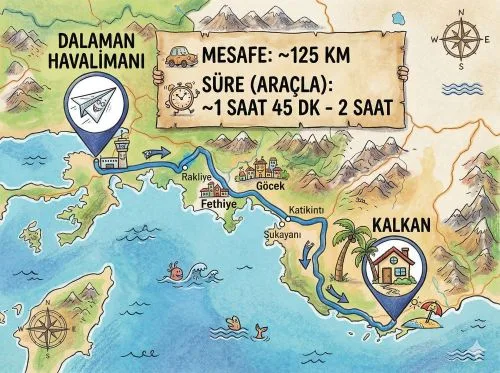 Dalaman Havalimanı Kalkan arası lüks VIP transfer aracı