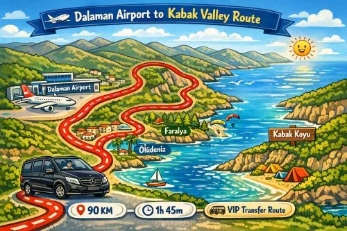 Luxuriöses VIP-Transferfahrzeug von Dalaman nach Kabak