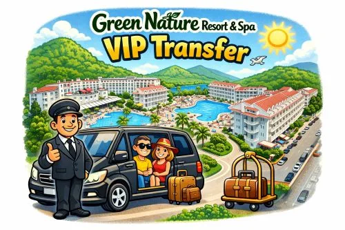 Dalaman Havalimanı Green Nature Resort & Spa VIP Transfer Karşılama Hizmeti - Ege VIP Tur Lüks Araç Filosu.