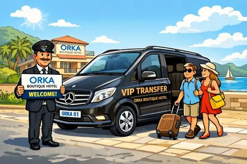 Orka Boutique Hotel Transfer xidməti ilə Dalaman Hava Limanından Fethiye mərkəzdə yerləşən otelə rahat və təhlükəsiz çatın.