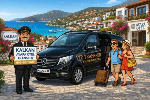 Kalkan Ayapa Otel Transfer xidməti ilə Dalaman Hava Limanından Kalkan Kışla bölgəsində yerləşən otelə rahat və təhlükəsiz çatın.